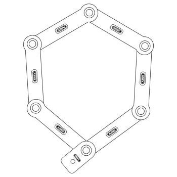 Faltschloss ABUS Bordo 6000PZ/90 BK SH mit Bravus.3000 Halbzylinder Pro Cap