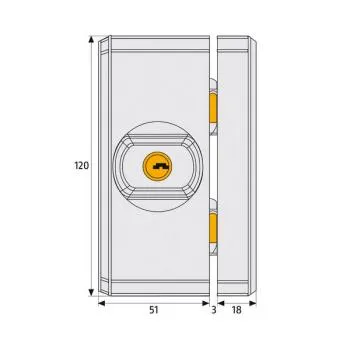 Fenster-Zusatzschloss ABUS FTS96A mit Alarm