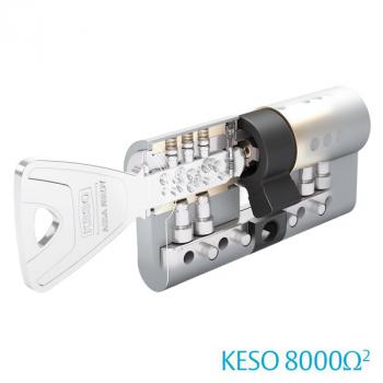 Doppelzylinder KESO 8000 Omega² mit hohem Aufbohrschutz 81.D15