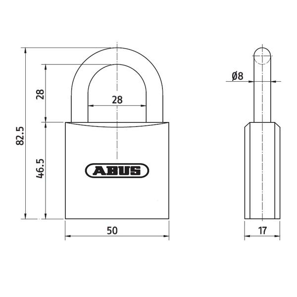 Vorhangschloss Zylindertyp 480 für die ABUS Bravus Serie - Pro Cap