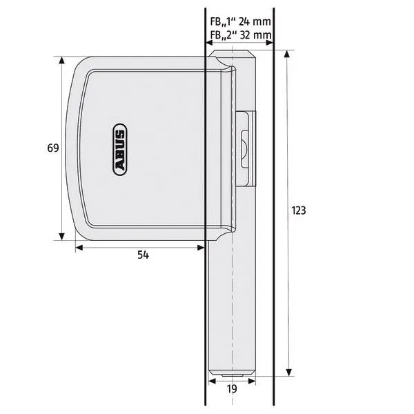 Scharnierseiten Sicherung ABUS FAS101 Scharnierseiten Sicherung ABUS FAS101