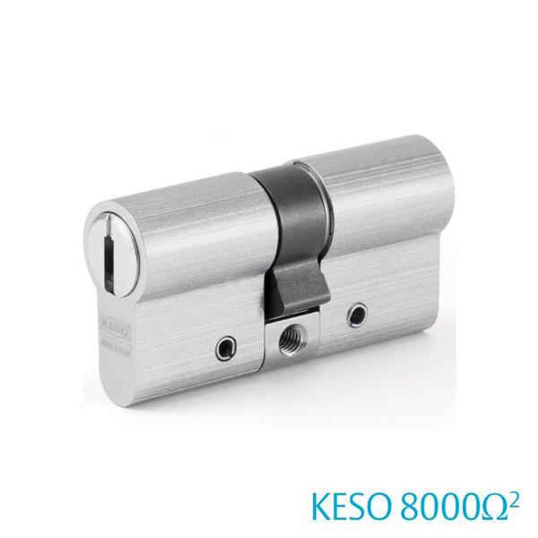 Doppelzylinder KESO 8000 Omega² Chrom-Nickel-Stahl mit Ziehschutz und Aufbohrschutz 81.E15